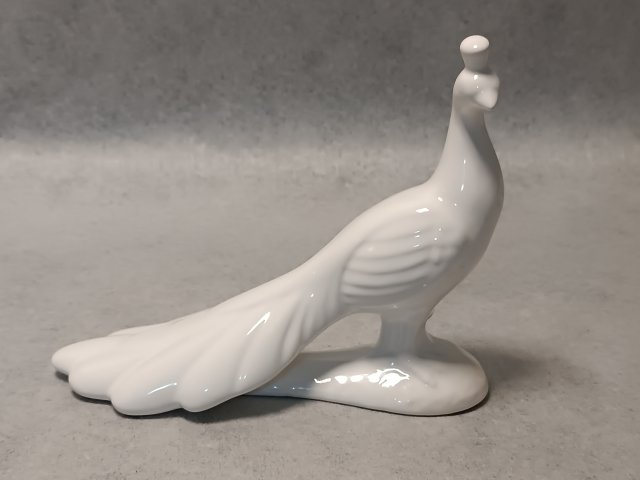 ALFAL Paw Dostojny Królewski Ptak Porcelanowa Figura Portualia