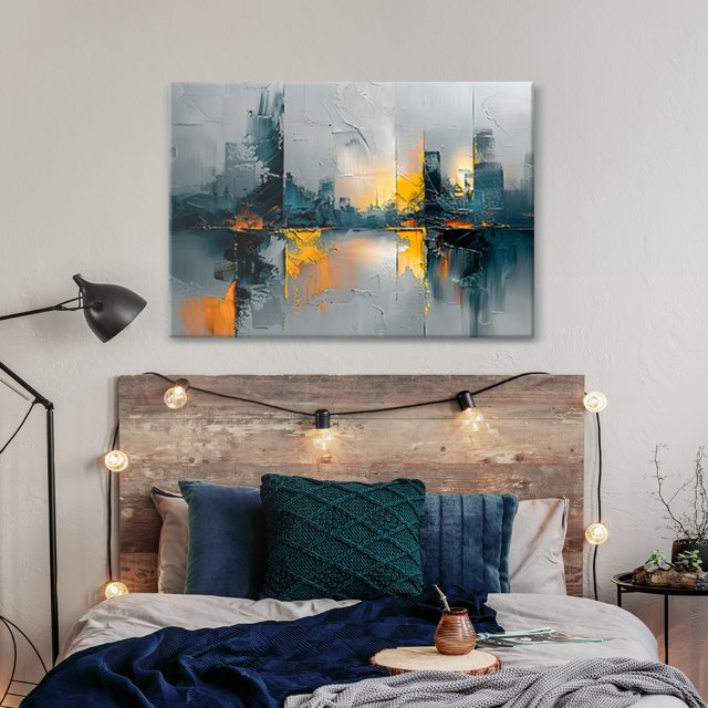 Obraz na płótnie - 100x70 cm  Miejska abstrakcja  (1-0667)