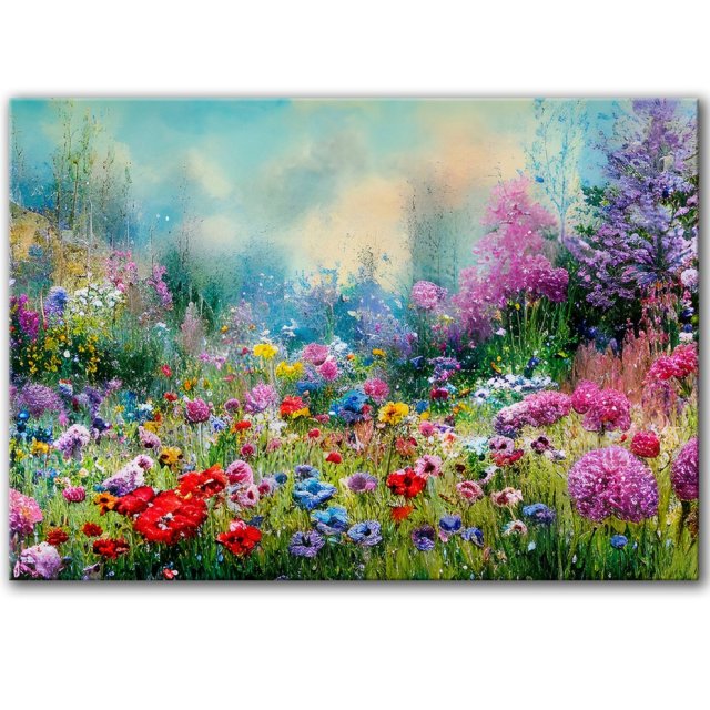 Obraz na płótnie - 100x70 cm  Letnia łąka (1-0669)