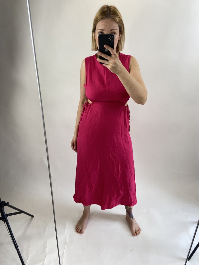 pink zara płócienna