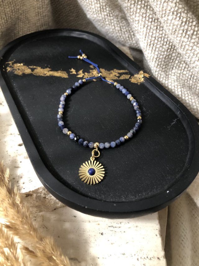 Bransoletka sodalit i lapis lazuli