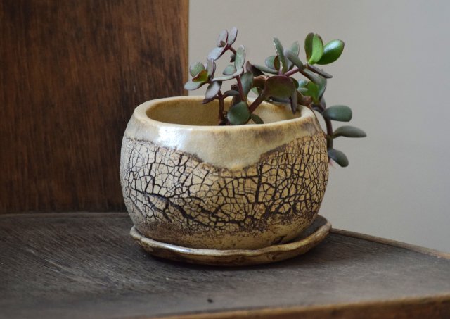 SPĘKANA ZIEMIA_doniczka ceramiczna