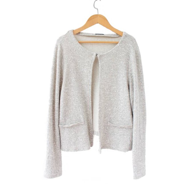 Żakiet vintage kardigan na haftkę Laura Torelli L plus size