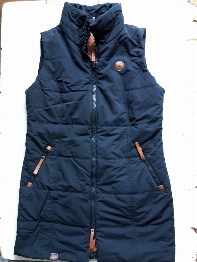 Nowy Granatowy Bezrękawnik Kamizelka Puchowa 42 XL