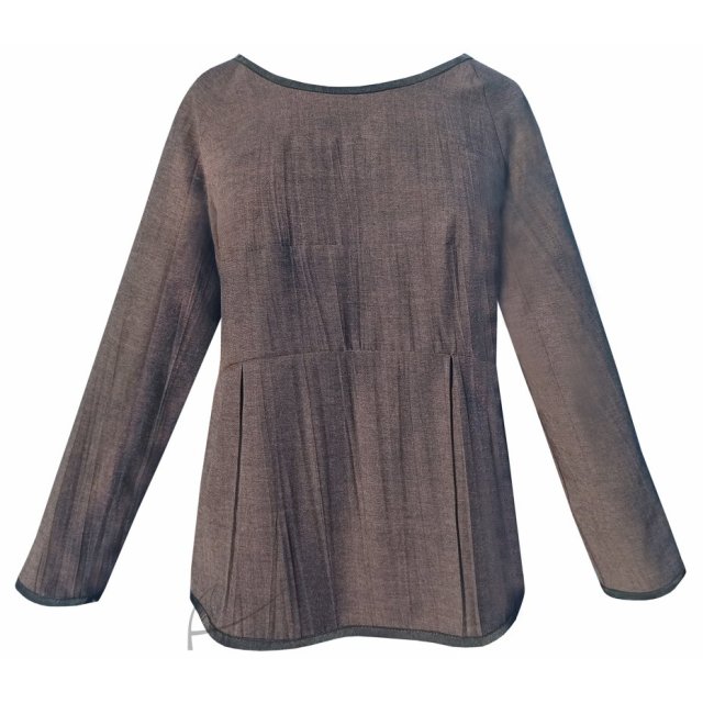 Brązowa bluzka retro plus size