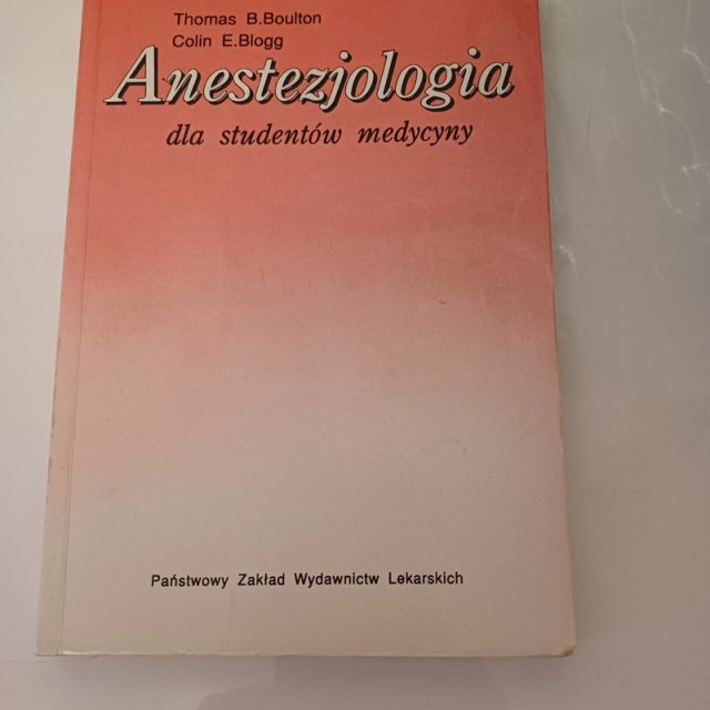 Podręcznik dla studentów  Anestezjologia.