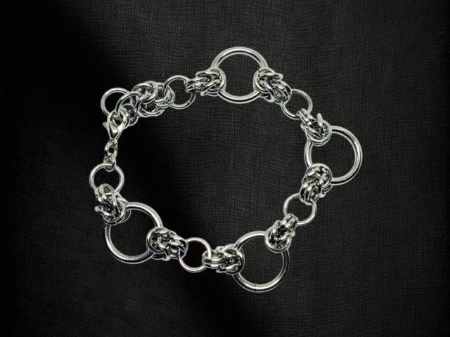 Bransoletka chainmail ze stali chirurgicznej – regulowana