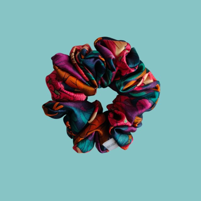 Gumka jedwabna, scrunchie, frotka kosmiczny sen MAXI