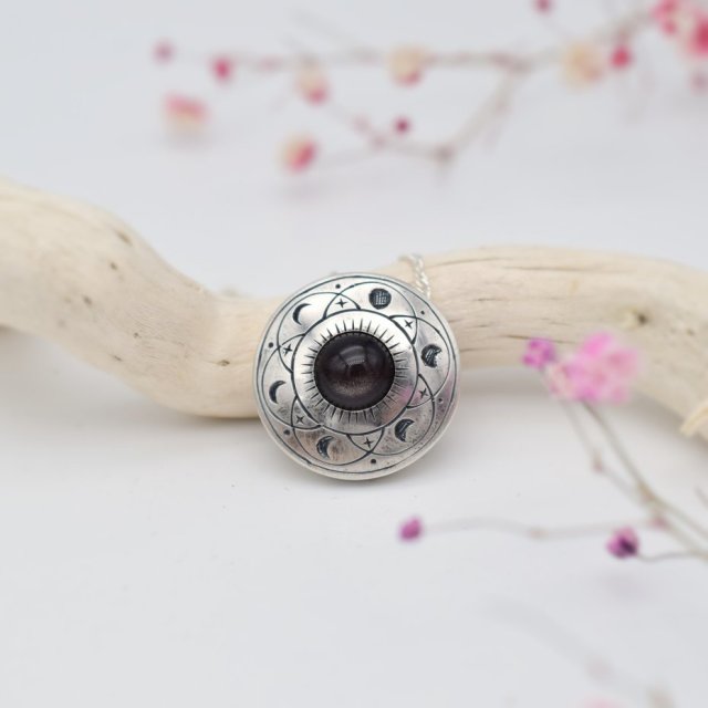 Ziarno Życia - Słoneczny Amulet z Obsydianem