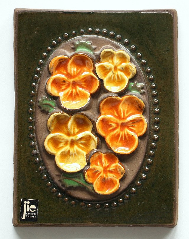 Ceramiczny obrazek Jie GANTOFTA kwiaty