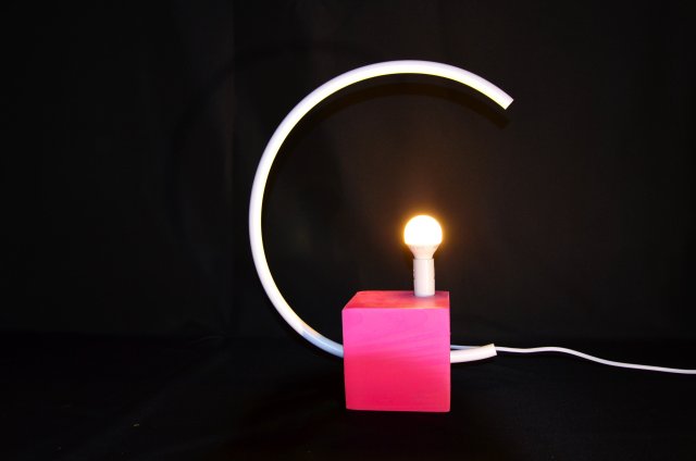 LAMPA UPCYCLING  RÓŻOWA 'C'