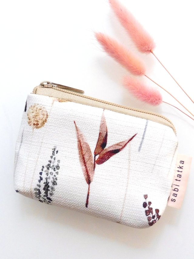 Mały portfelik card holder z plecionki Łączka