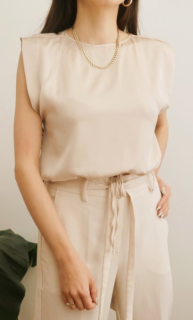 Satynowy top S