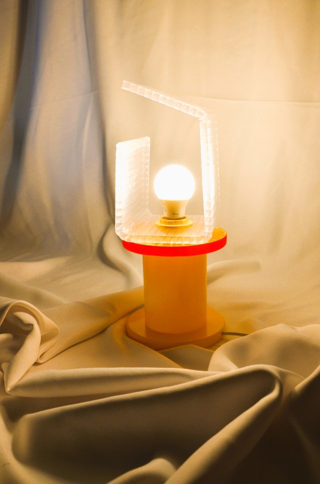 LAMPA UPCYCLING  żółty 'walec'