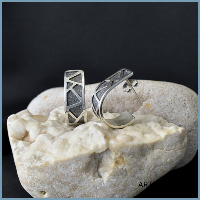 SILVER GEOMETRY – Kolczyki ze Srebra