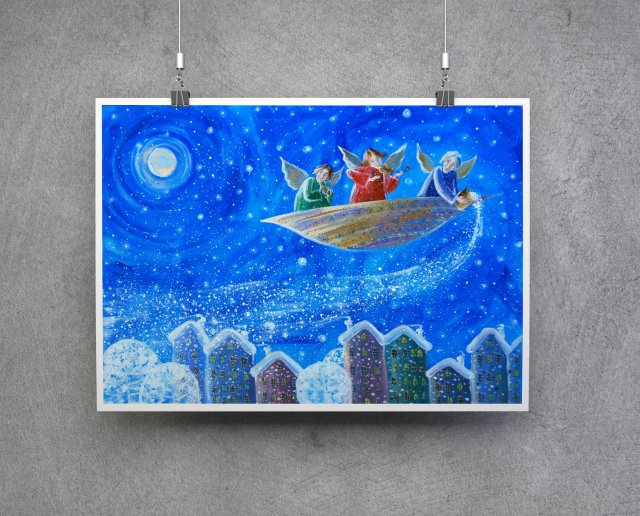 Śnieg nad miastem – Plakat