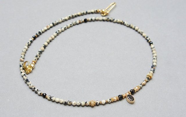 Jaspis dalmatyńczyk choker - Szlachetna kolekcja /29.05.25/