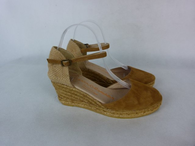 Gaimo Espadrilles skórzane espadryle na koturnie skóra 40 - 24,5 cm
