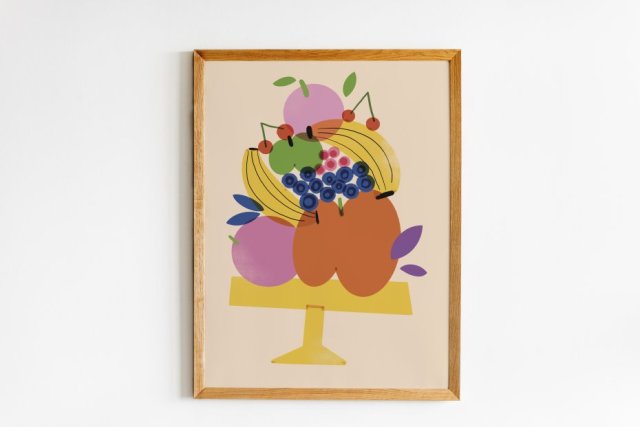 Plakat 30 x 40 cm Kolorowe owoce