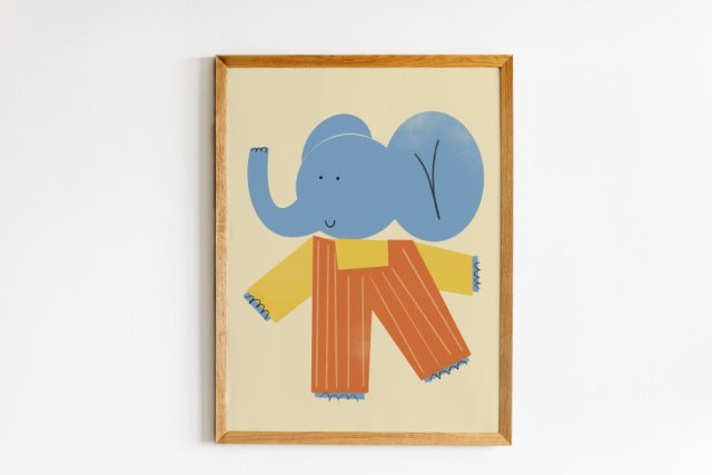 Plakat 30 x 40 cm Mały słoń