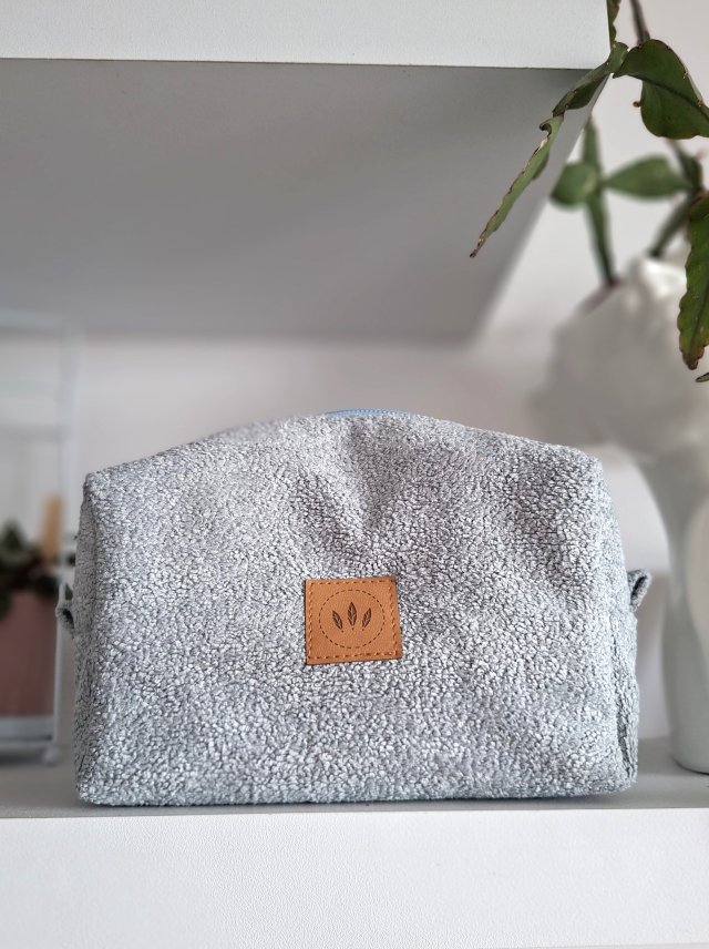 Średnia kosmetyczka 'frotte' Niebieska