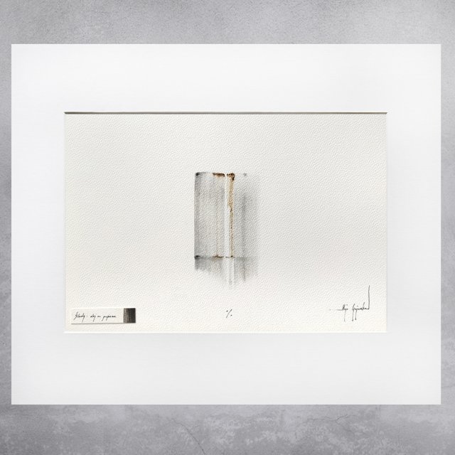 Obraz olejny na papierze - "Ślady" (01)