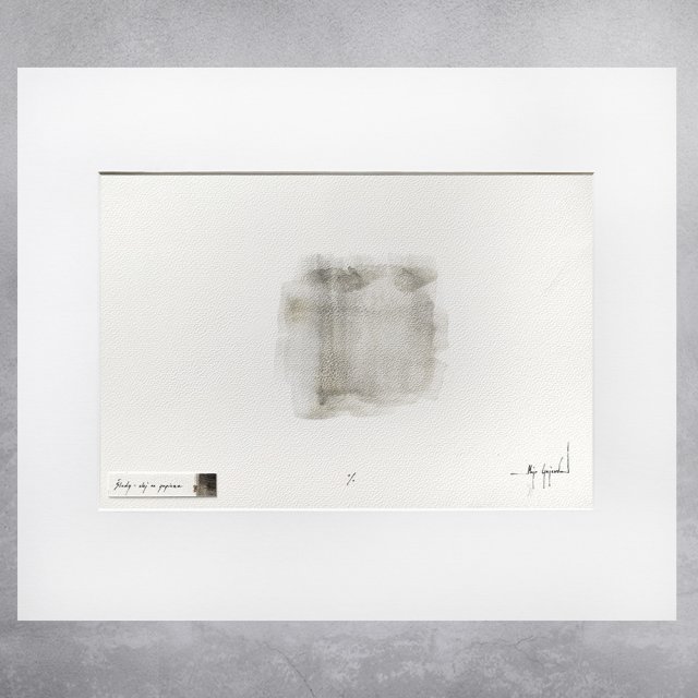 Obraz olejny na papierze - "Ślady" (02)