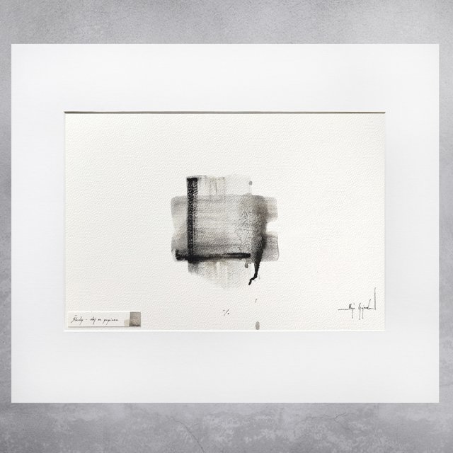 Obraz olejny na papierze - "Ślady" (03)