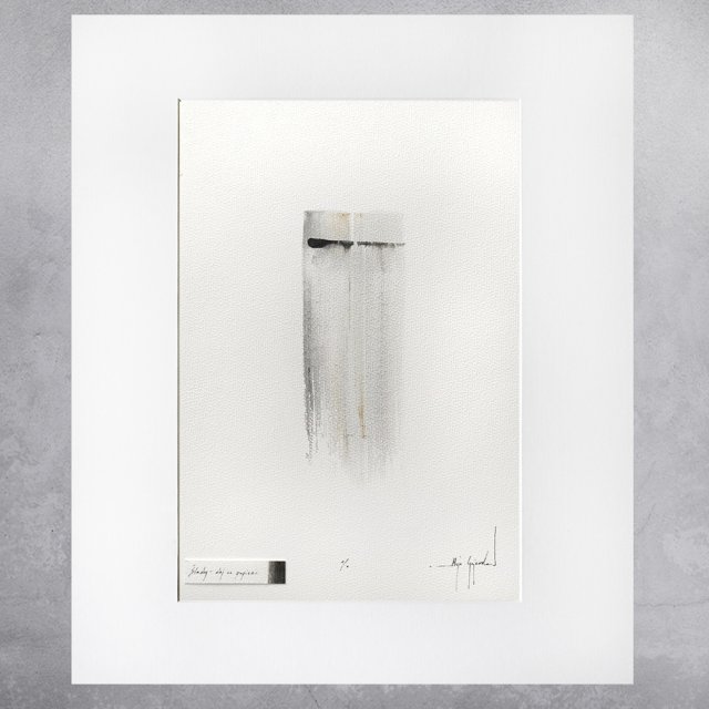 Obraz olejny na papierze - "Ślady" (06)