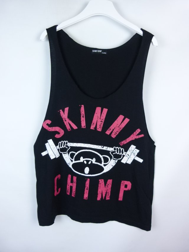 Skinny Chimp top koszulka na siłownię bawełna / XL