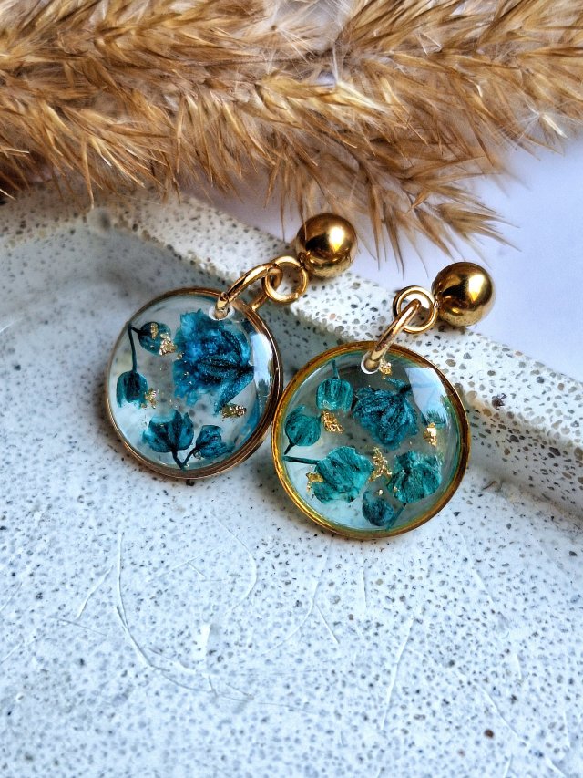 Kolczyki z morską gipsówką
