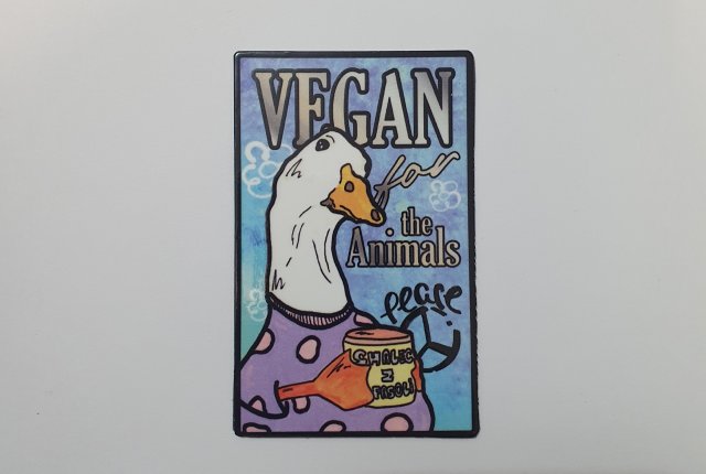 Magnes na lodówkę GĘŚ Vegan for Animals