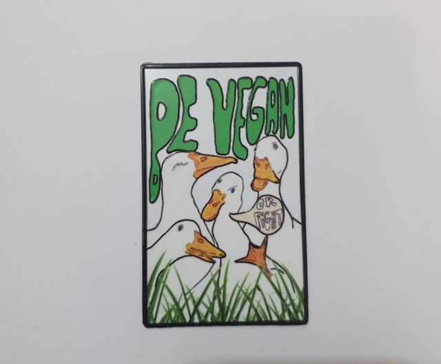 Magnes na lodówkę GĘSI BE VEGAN