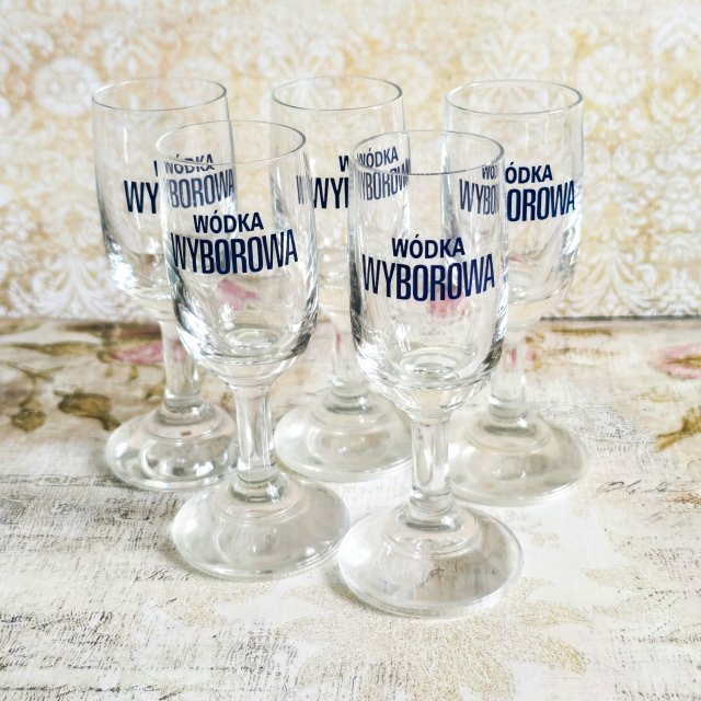 Zestaw 5 kieliszków ( Wódka Wyborowa )