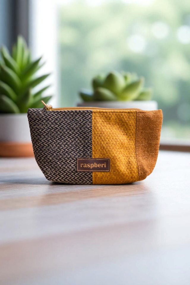 Miodowa kosmetyczka midi patchwork