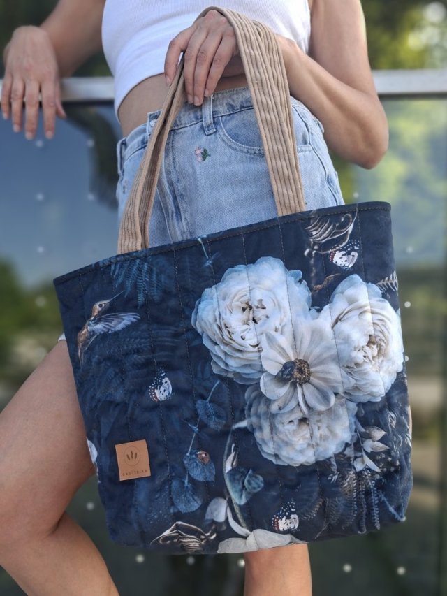 Pikowana duża torba shopper Amazonia