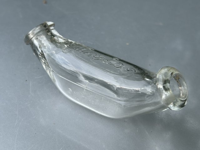 Glaxo  Britain - antyk - dawnej daty kolekcjonerska szklana butelka na mleko dla dziecka