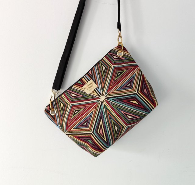 Torebka R U T H Geometric Shapes-żakardowa torebka midi
