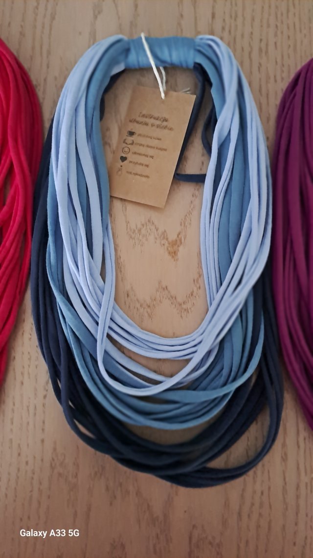 Dzianinowy naszyjnik. Morze. Handmade.