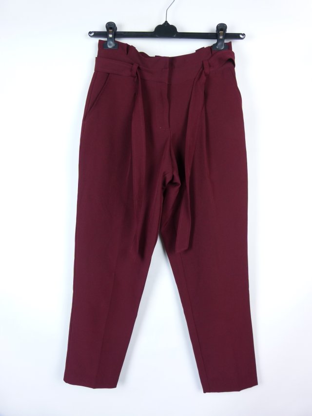 New Look eleganckie spodnie chinosy burgund 8 / 36