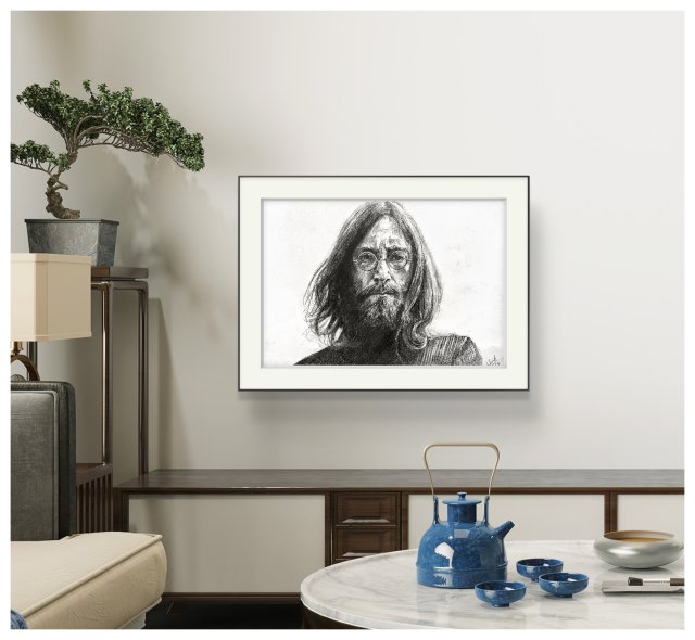 PLAKAT - JOHN LENNON - SERIA IKONY (A3) - wykonany z oryginalnego rysunku, prezent, dla niej niego