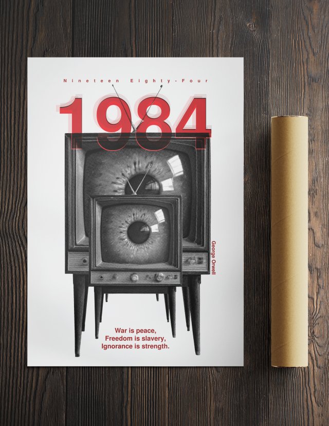 Plakat George Orwell - 1984  ( 50x70 cm )