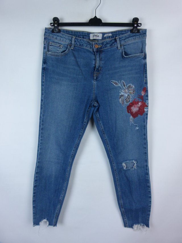 New Look Jenna skinny jeans haft dżins 16 / 44