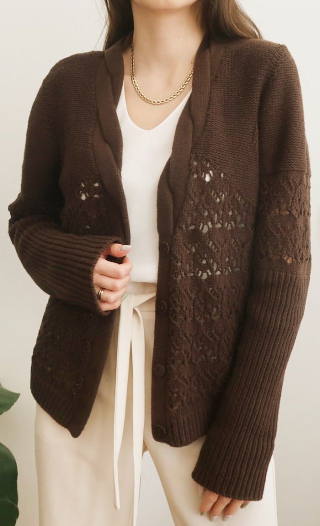 Brązowy sweter Rene Lezard L