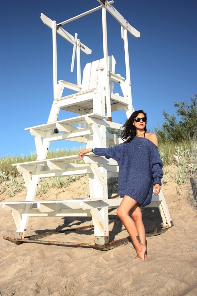 SWETER HANDMADE OVERSIZE