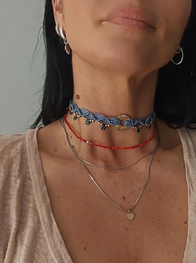 choker rockowe boho