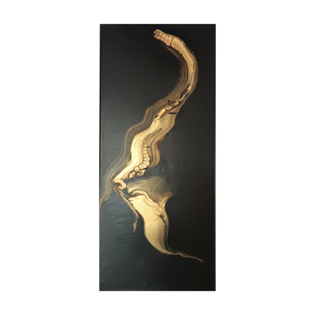 CHWILA 35x80 ręcznie malowana abstrakcja