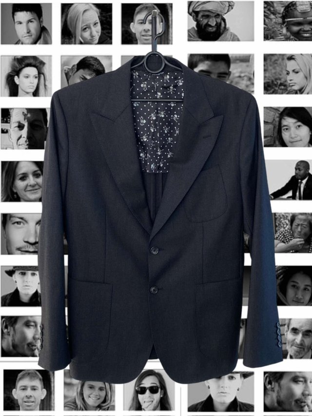Dolce & Gabbana Jednorzędowa marynarka męska blazer ciemno szara wełna – rozmiar 50 Jednorzędowa marynarka męska blazer DOLCE & GABBANA Made in Italy.