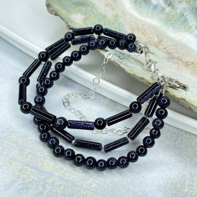 Bransoletka z trzech sznurów nocy Kairu b289