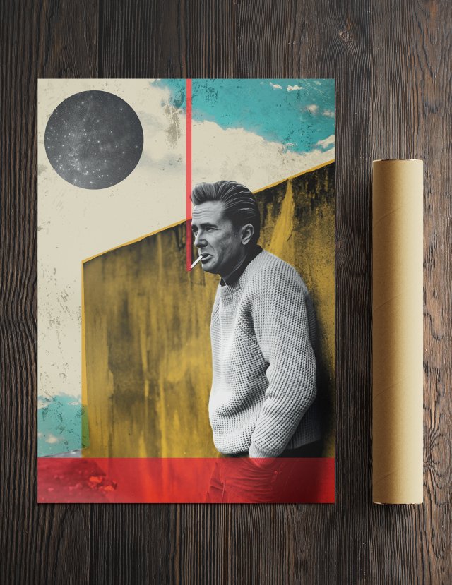 Kolaż - Marek Hłasko ( 50x70 cm )